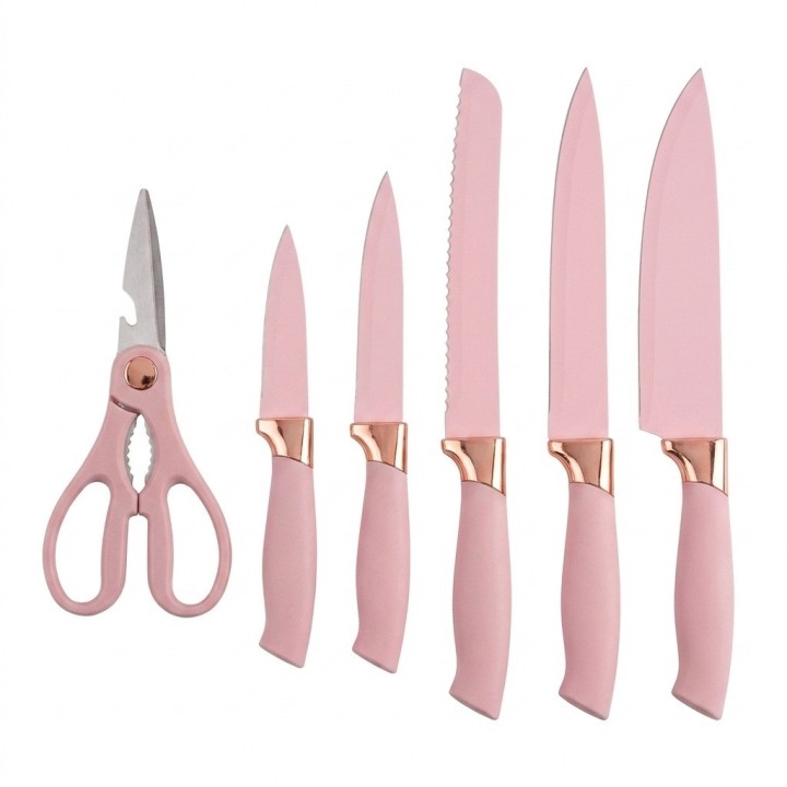 Set Cuchillos Cocina 7 Piezas Base Acrílica Premium