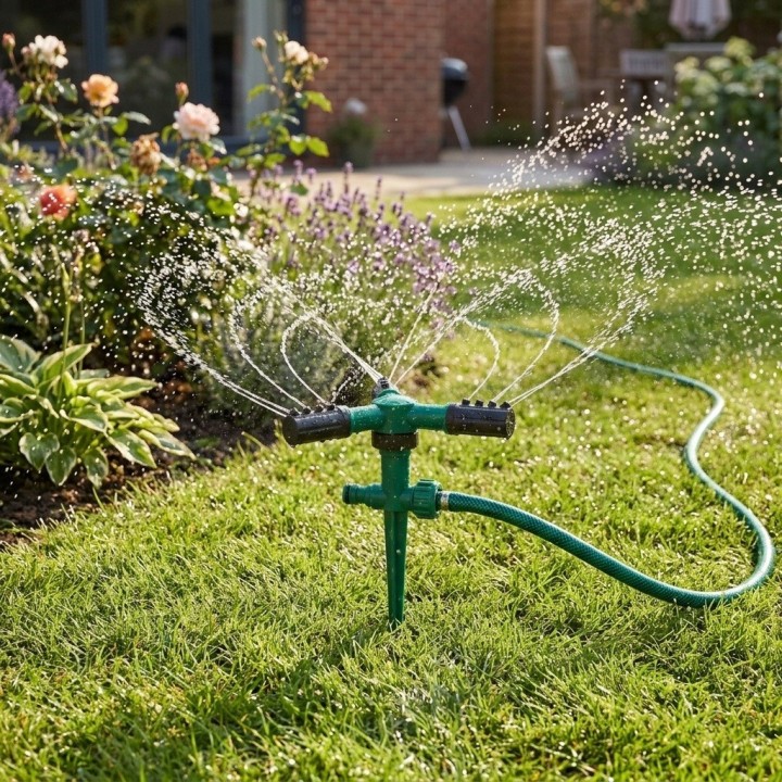 Aspersor Rociador De Agua Giratorio 360 Para Jardín Estaca