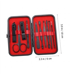 Kit Manicura Pedicura 10 Piezas Acero Inoxidable Estuche