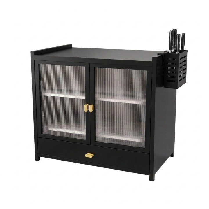 Mueble Organizador Cocina Alacena Platero Negro Multiuso