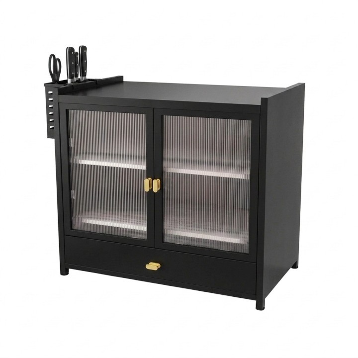 Mueble Organizador Cocina Alacena Platero Negro Multiuso