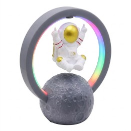 Parlante Bluetooth Lámpara Astronauta Flotante Y-598 Dorada