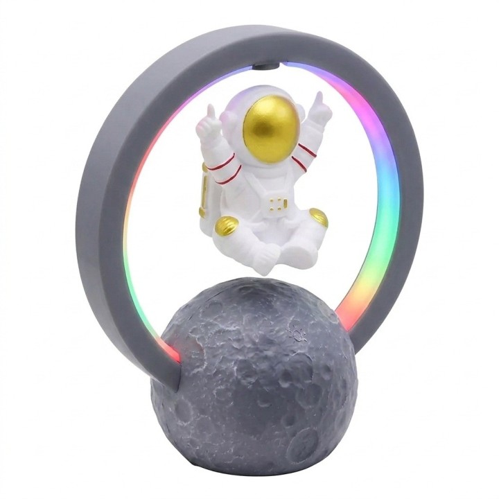 Parlante Bluetooth Lámpara Astronauta Flotante Y-598 Dorada