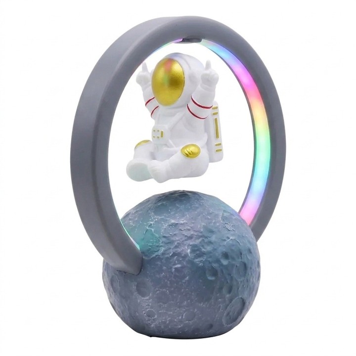 Parlante Bluetooth Lámpara Astronauta Flotante Y-598 Dorada
