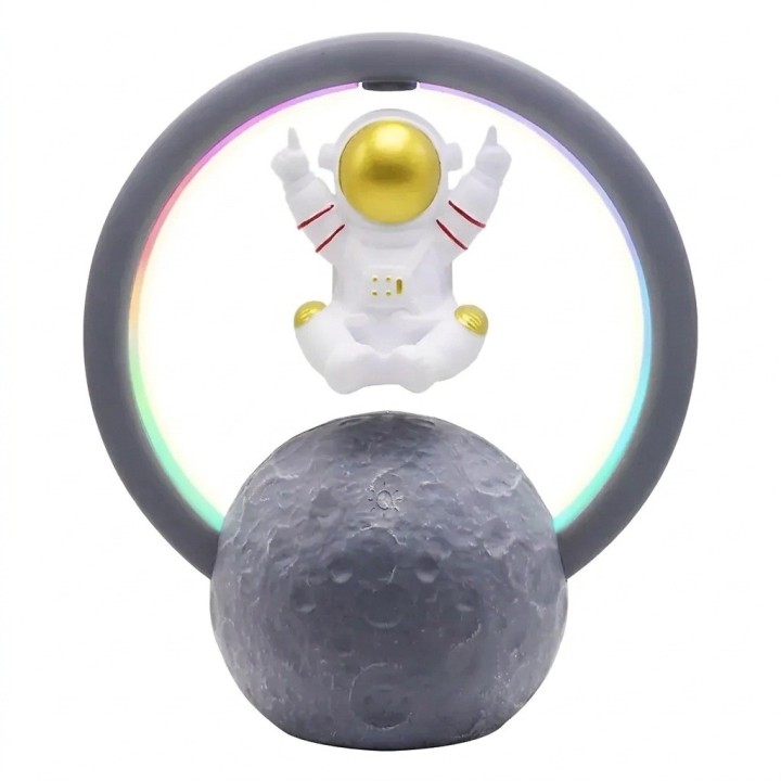 Parlante Bluetooth Lámpara Astronauta Flotante Y-598 Dorada