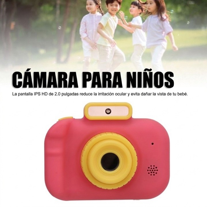 Cámara Digital Fotográfica Niños Recargable Juegos + Cordón