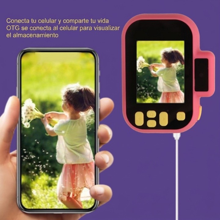 Cámara Digital Fotográfica Niños Recargable Juegos + Cordón