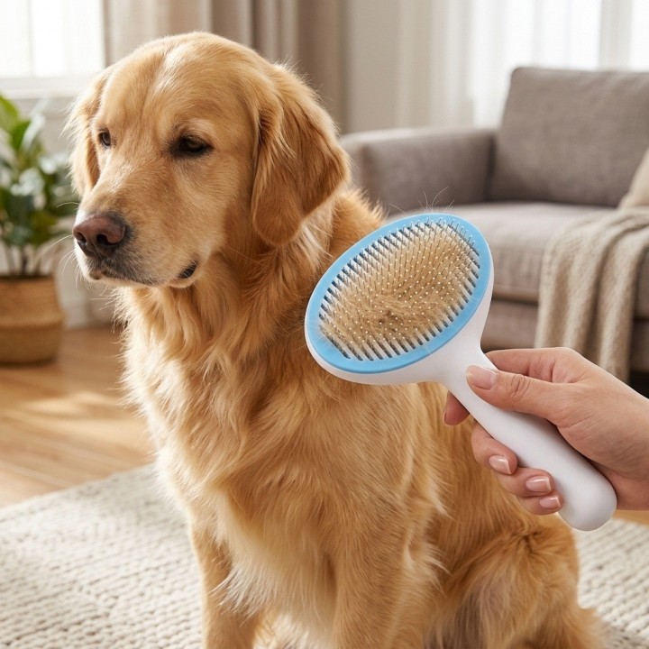 Cepillo Autolimpiable Quita Pelo Para Perros Y Gatos