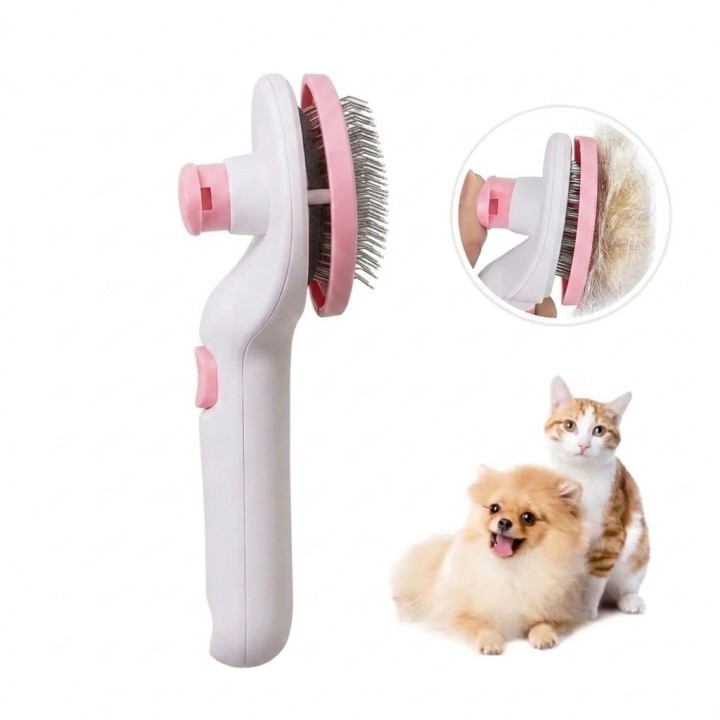 Cepillo Autolimpiable Quita Pelo Para Perros Y Gatos