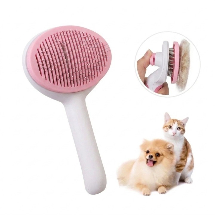 Cepillo Autolimpiable Quita Pelo Para Perros Y Gatos