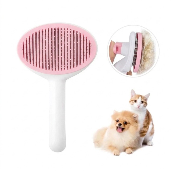 Cepillo Autolimpiable Quita Pelo Para Perros Y Gatos