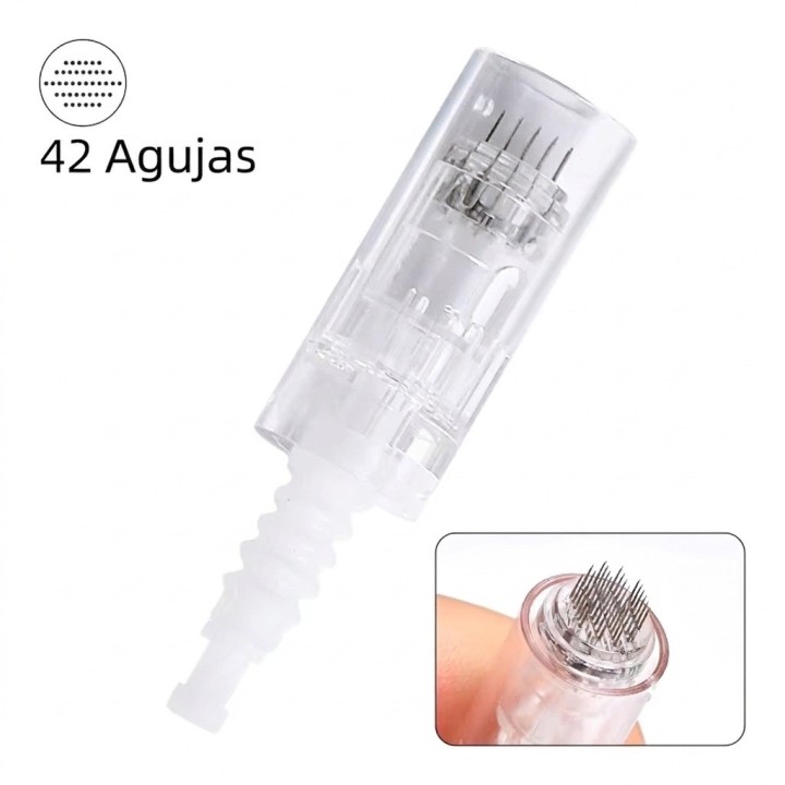 2 Cartuchos Dermapen 42 Agujas Bayoneta A1 A6 Mym