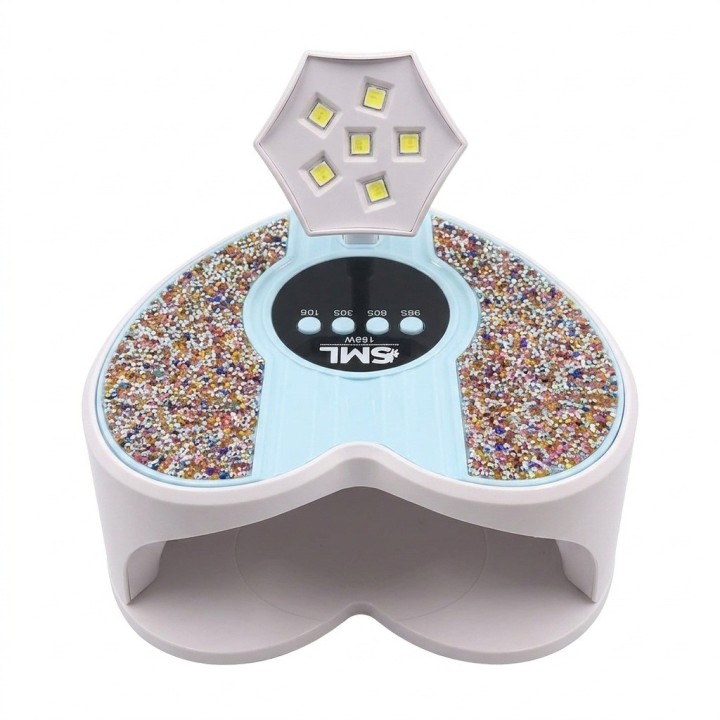Lámpara Uñas L124 288w Secador Uv Led Corazón Brillantes