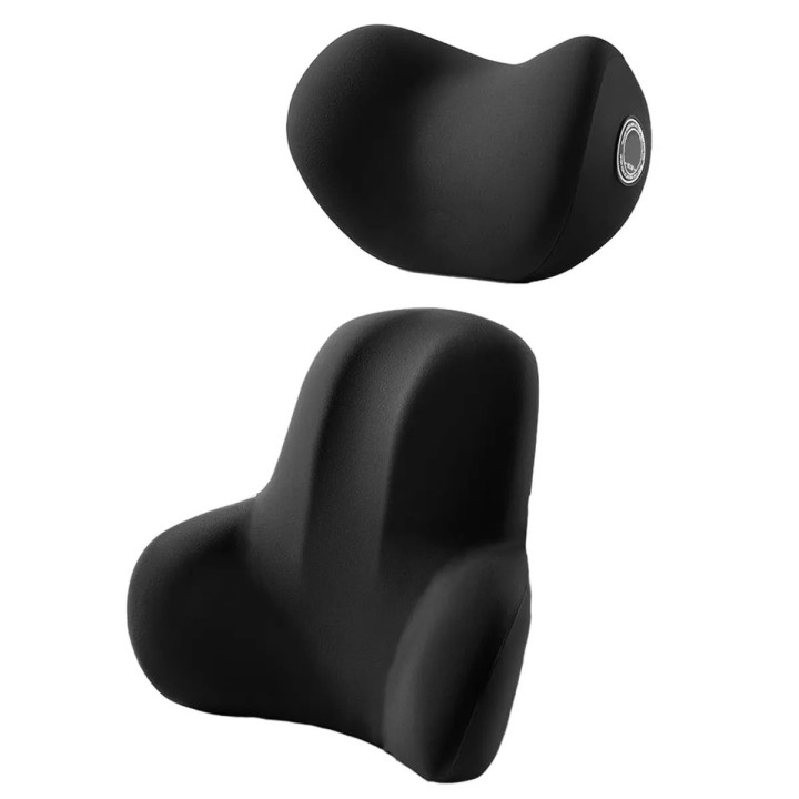 Set Cojín Lumbar Y Cervical Ergonómico Carro Oficina