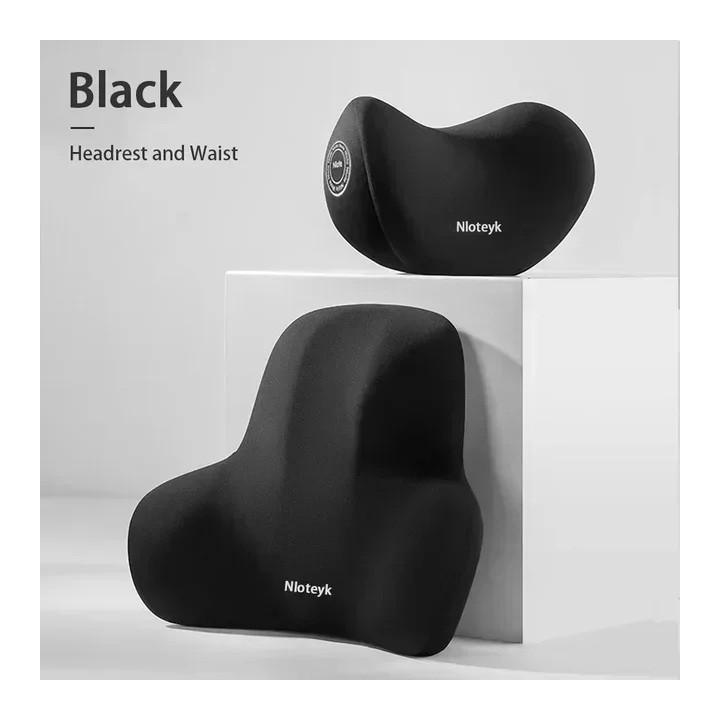 Set Cojín Lumbar Y Cervical Ergonómico Carro Oficina