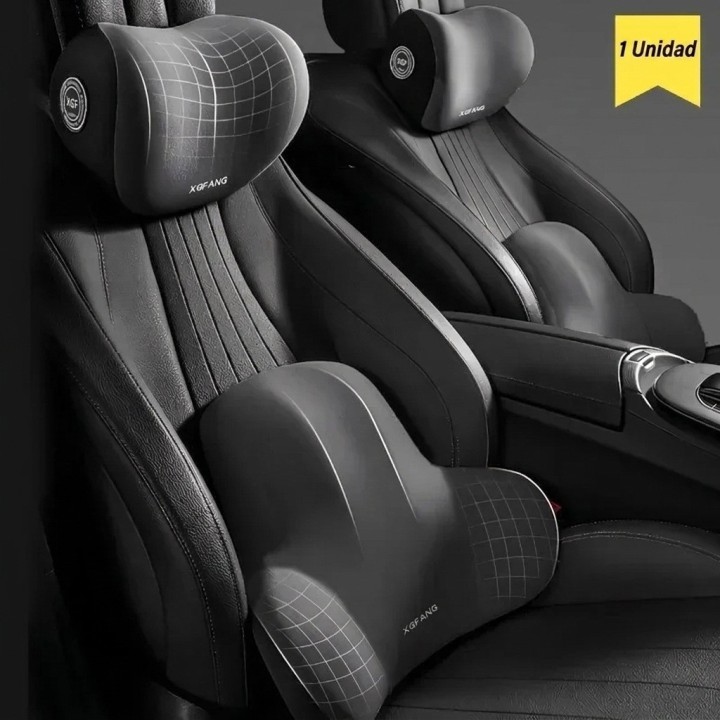 Set Cojín Lumbar Y Cervical Ergonómico Carro Oficina