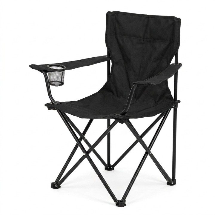Silla Camping Plegable Portátil Con Portavasos Exterior