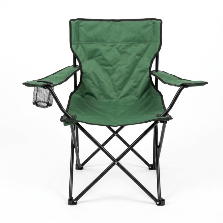 Silla Camping Plegable Portátil Con Portavasos Exterior