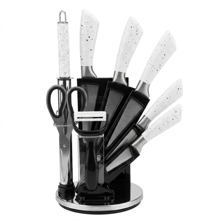 Juego De Cuchillos Cocina Acero Inoxidable 8 Piezas + Base