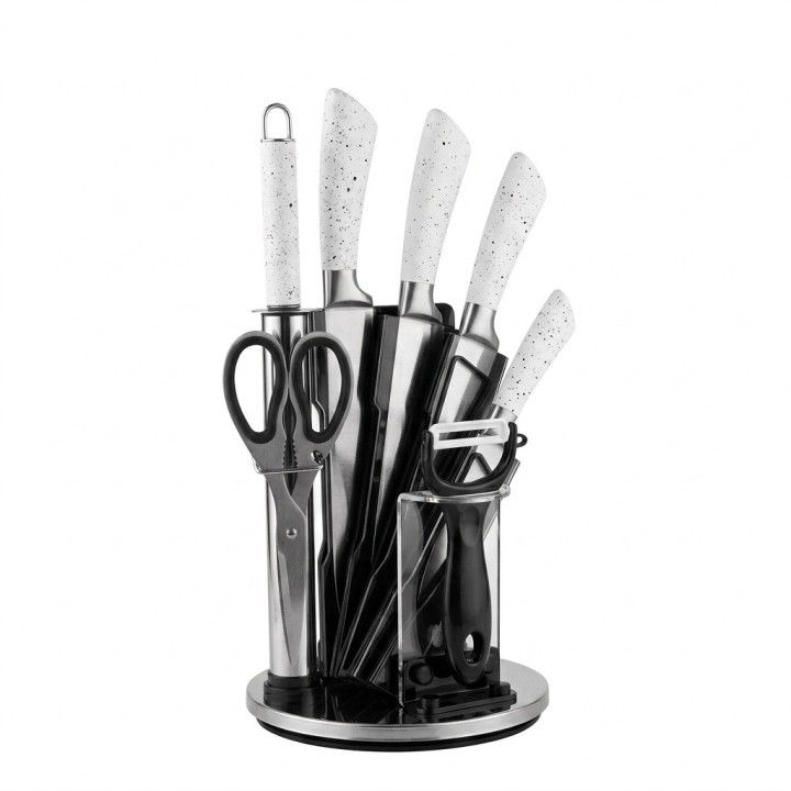 Juego De Cuchillos Cocina Acero Inoxidable 8 Piezas + Base
