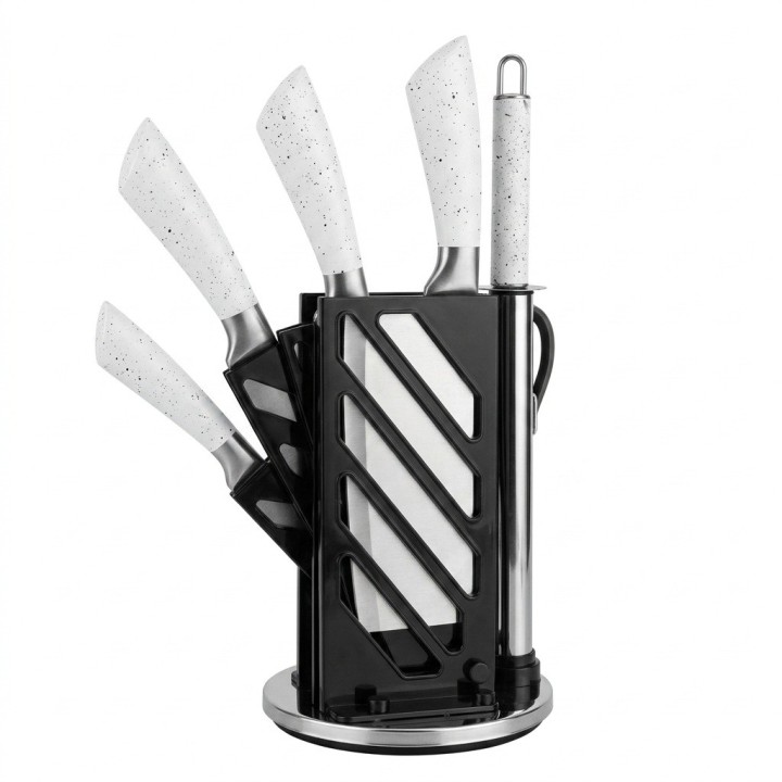 Juego De Cuchillos Cocina Acero Inoxidable 8 Piezas + Base
