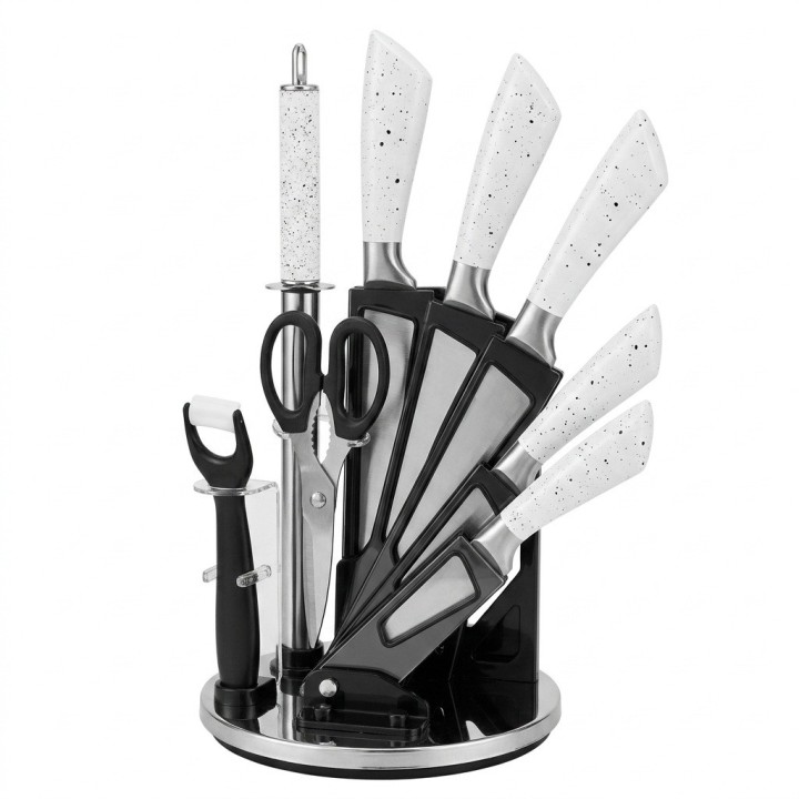 Juego De Cuchillos Cocina Acero Inoxidable 8 Piezas + Base