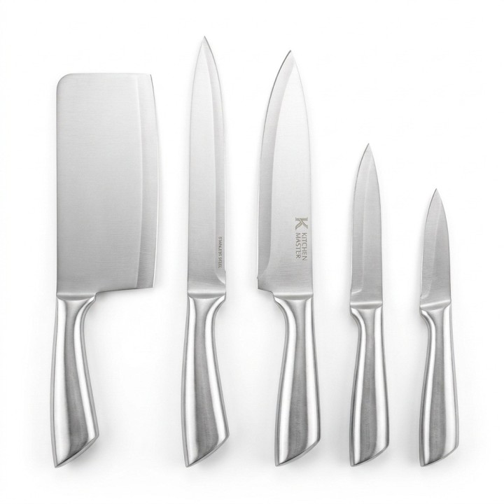 Juego De Cuchillos Cocina Acero Inoxidable 8 Piezas + Base