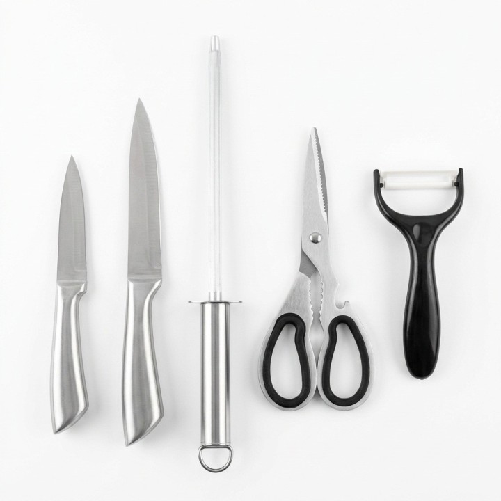 Juego De Cuchillos Cocina Acero Inoxidable 8 Piezas + Base