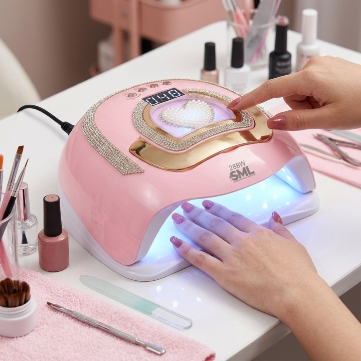 Lámpara Uv Led Secador Uñas L122 288w Diseño Diamantes