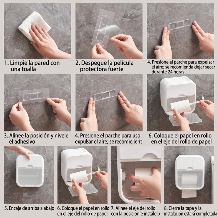 Dispensador Papel Higiénico Organizador Baño Impermeable