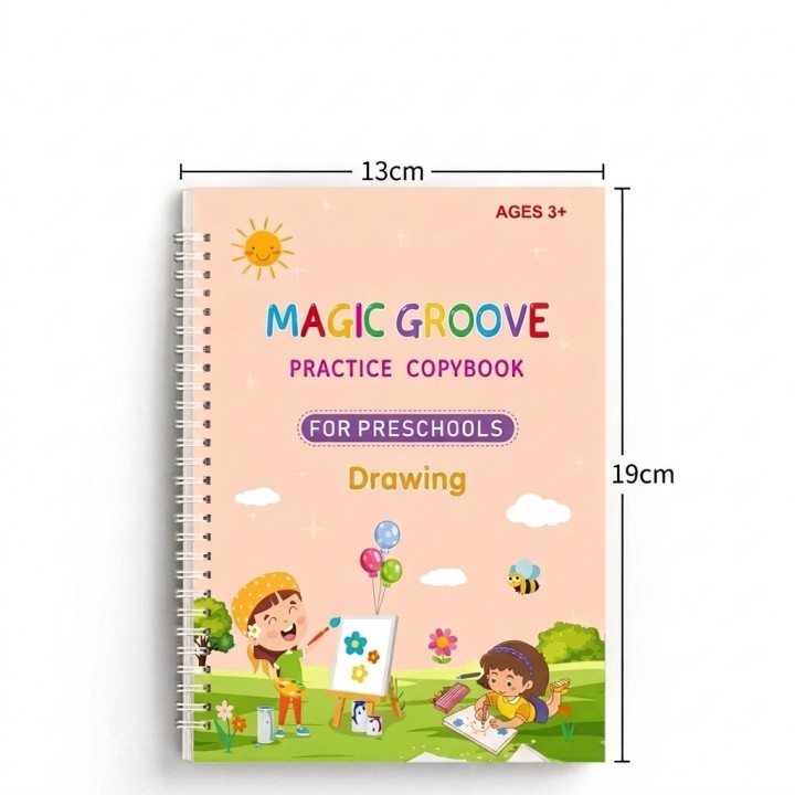 Kit 4 Cuadernos Mágicos Práctica Caligrafía Niños