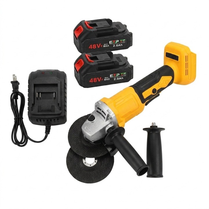 Pulidora Esmeriladora Angular Inalámbrica 48v Kit Completo