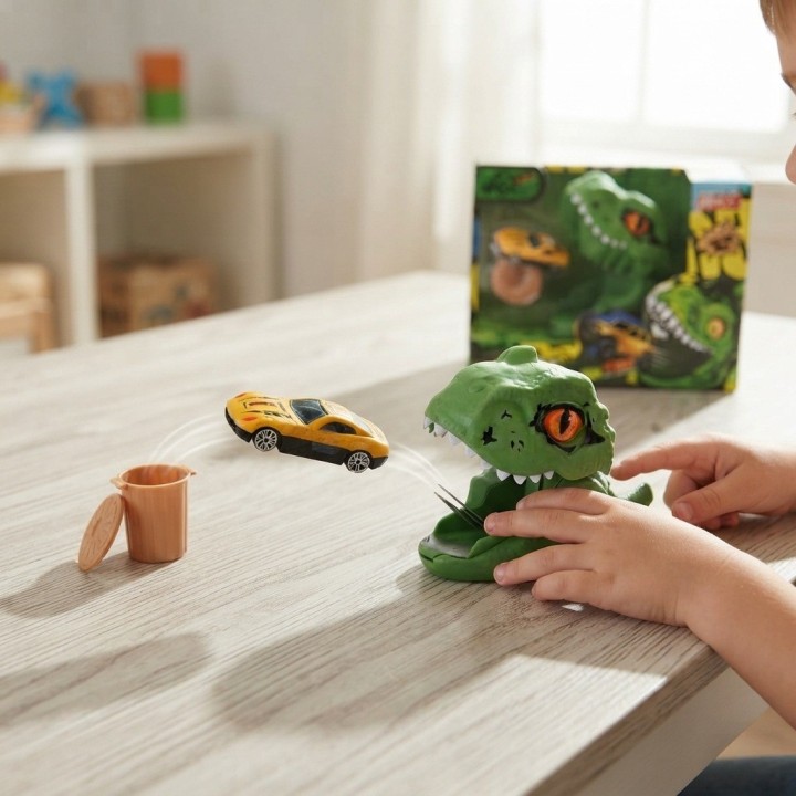 Catapulta Dinosaurio Lanza Carros Juguete Interactivo Niños