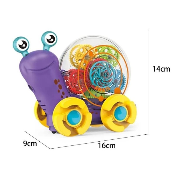 Caracol Musical Proyector Luces Engranajes + Baterias