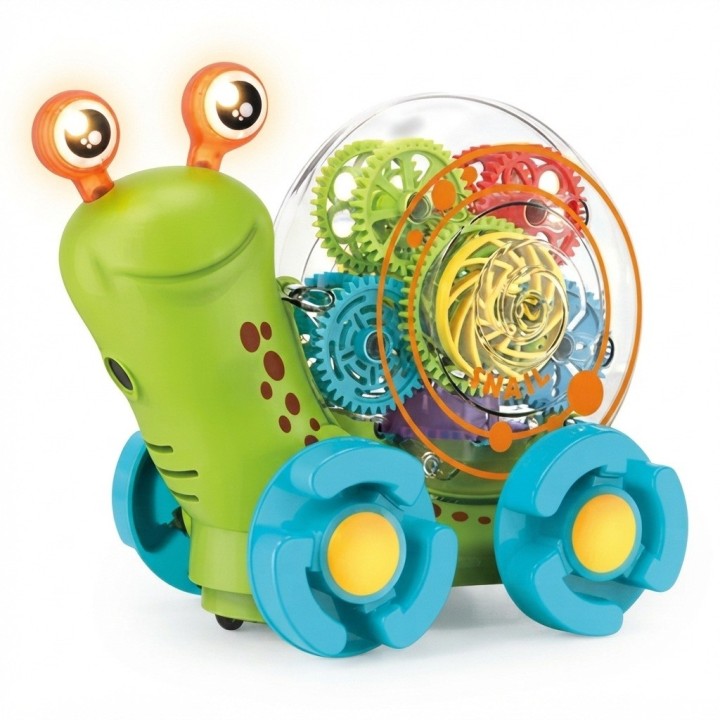 Caracol Musical Proyector Luces Engranajes + Baterias