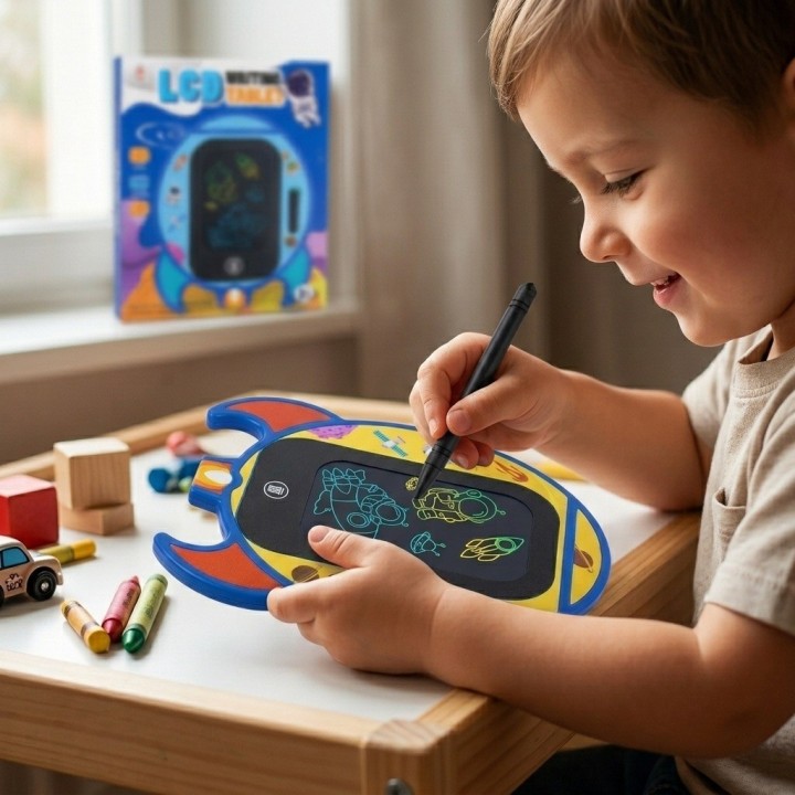 Tableta Mágica Lcd Escritura Dibujo Niños Diseño Cohete