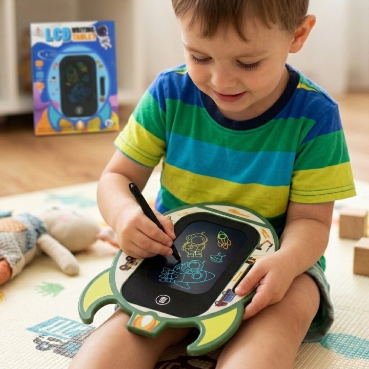 Tableta Mágica Lcd Escritura Dibujo Niños Diseño Cohete