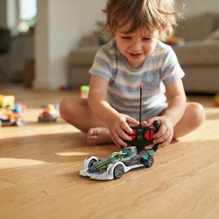 Carro A Control Remoto Recargable De Carreras Para Niños Rc