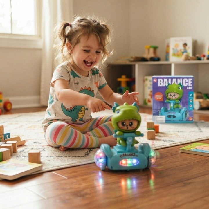 Juguete Carro De Equilibrio Dinosaurio Luces Música Bebés