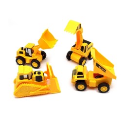 Set 4 Vehículos De Construcción Juguete Fricción Niños
