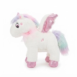 Unicornio Peluche Musical Mágico Con Alas Y Varita