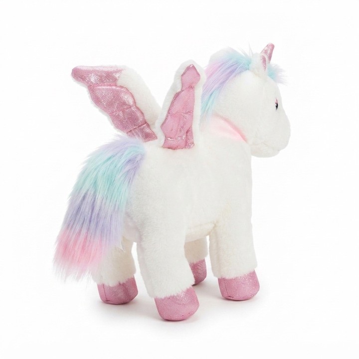 Unicornio Peluche Musical Mágico Con Alas Y Varita