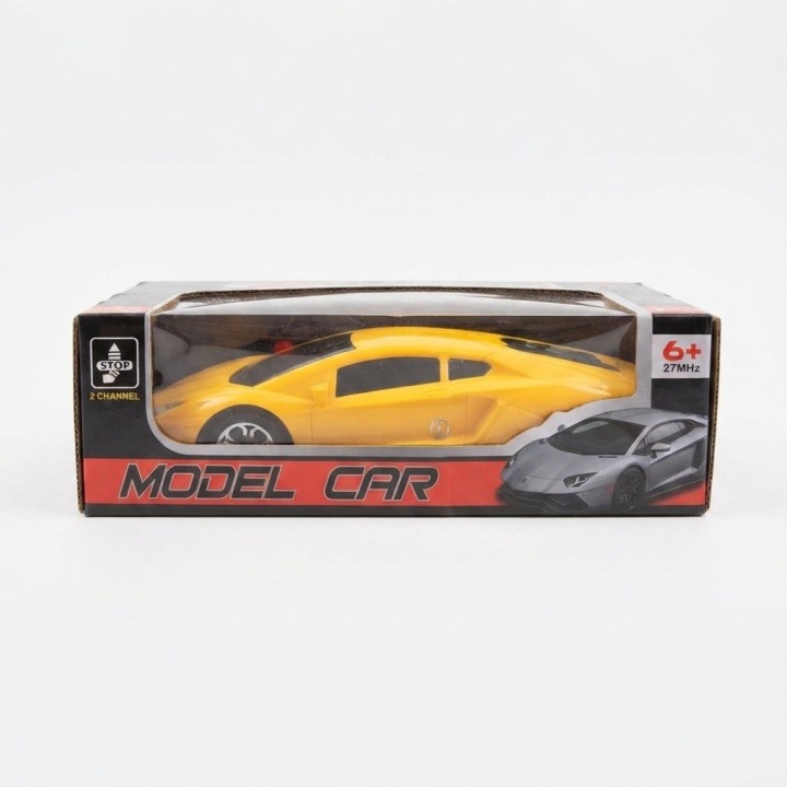 Carro A Control Remoto Escala Deportivo Amarillo Niños Rc