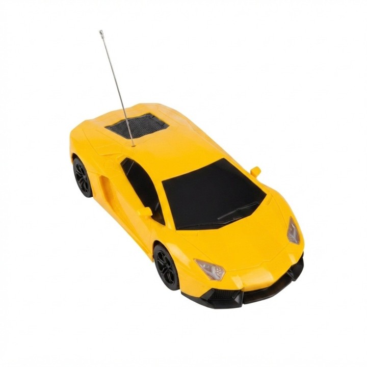 Carro A Control Remoto Escala Deportivo Amarillo Niños Rc