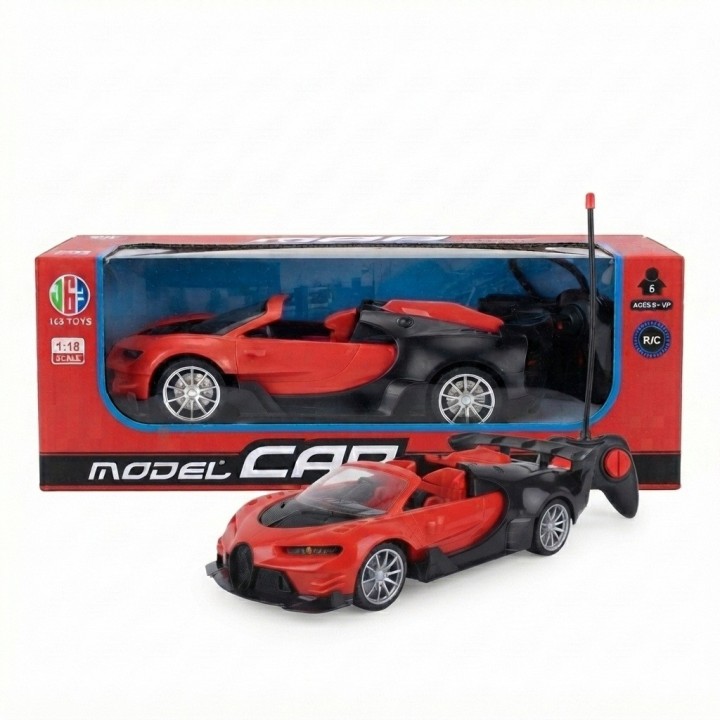 Auto Deportivo Control Remoto Escala 1:18 Juguete Para Niños