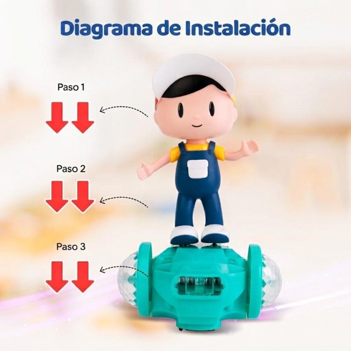 Juguete Niño Patineta Giratoria 360 Luces 5d Musical