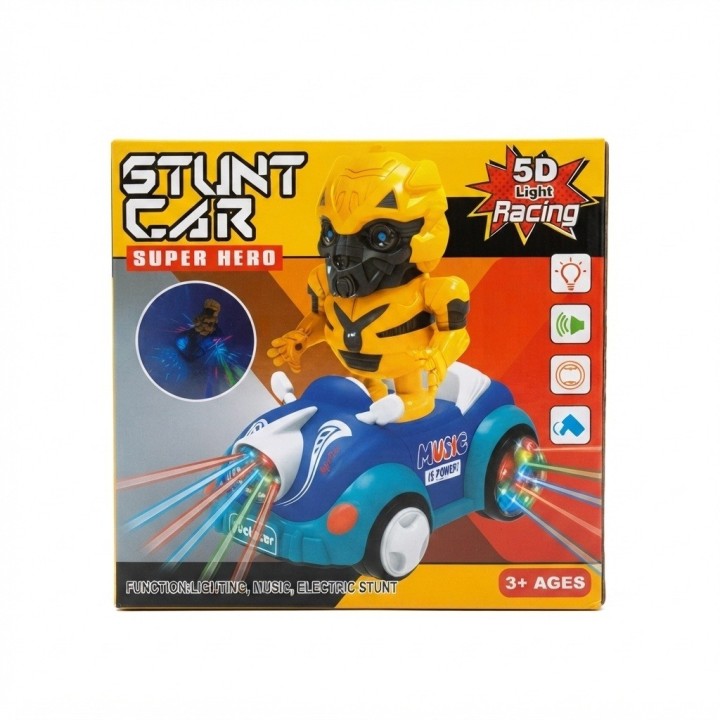 Juguete Robot Auto Transformer Musical Luces 5d Niños