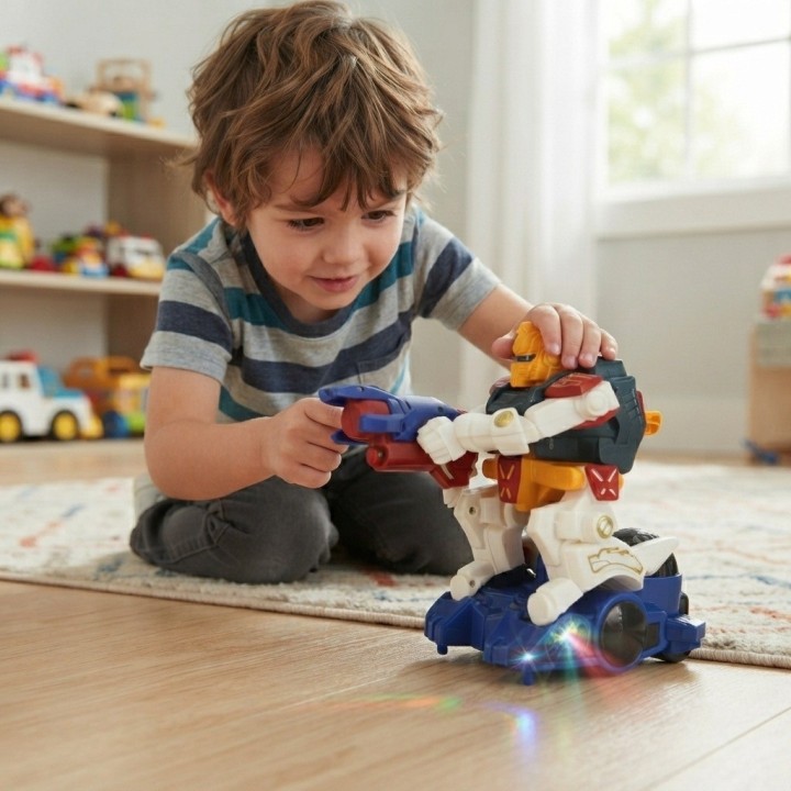 Robot Guerrero Dinámico Musical Luces Rotación 360 Niños