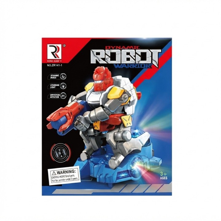 Robot Guerrero Dinámico Musical Luces Rotación 360 Niños