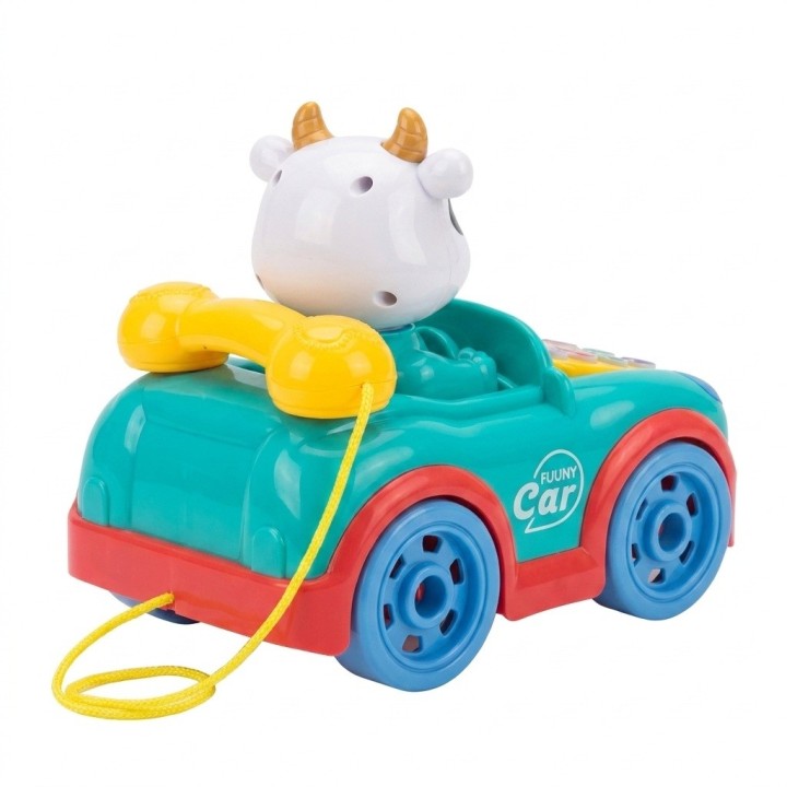 Teléfono Carro Musical Juguete Bebé Diseño Vaca Interactivo